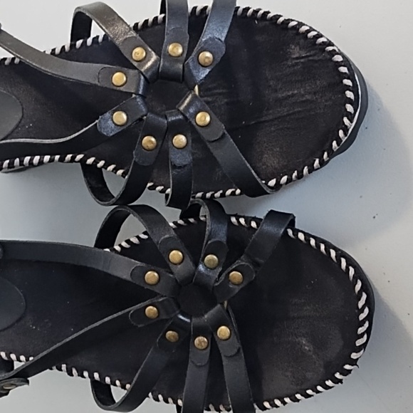 Aerosoles What's What Black Wedge Sandal anti slip sole whip stitching 7.5 - Picture 12 of 15